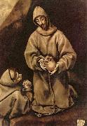 Hl. Franziskus und Bruder Leo, uber den Tod meditierend El Greco